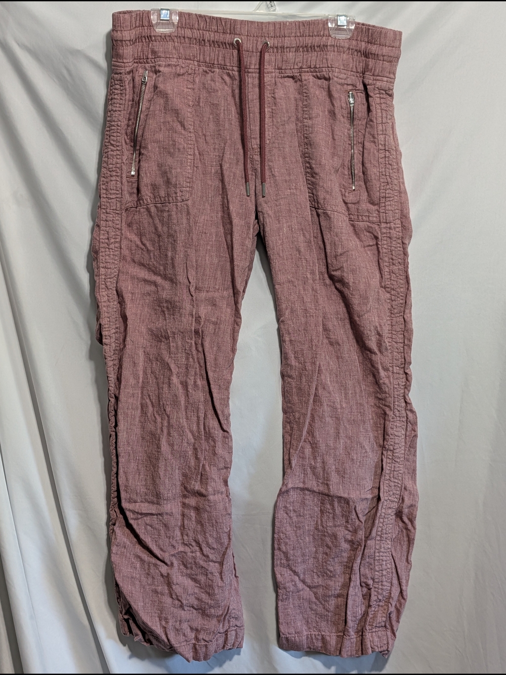 Athleta Dusty Rose Wide Leg Linen Pants